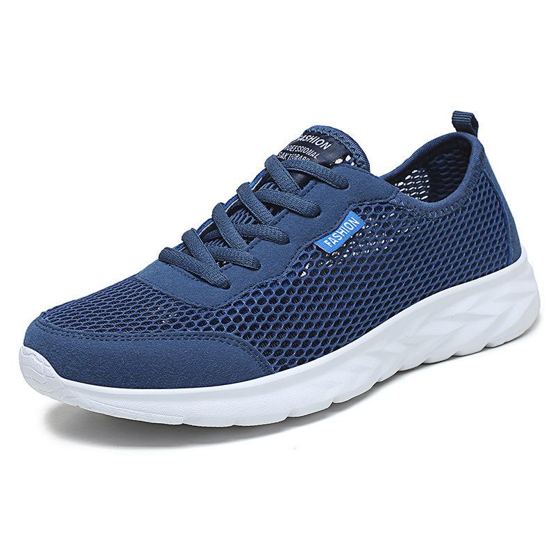 Summer Men's Shoes Sports Mesh Viscose Shoes Round Toe Casual Shoes