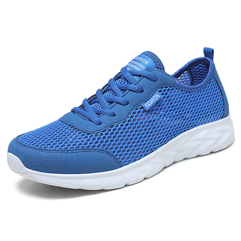 Summer Men's Shoes Sports Mesh Viscose Shoes Round Toe Casual Shoes