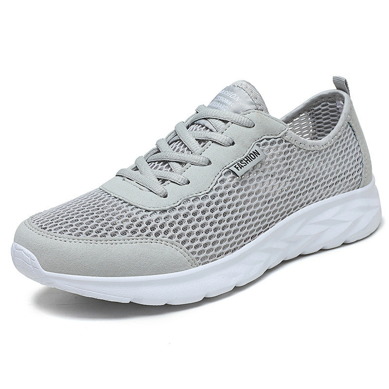 Summer Men's Shoes Sports Mesh Viscose Shoes Round Toe Casual Shoes