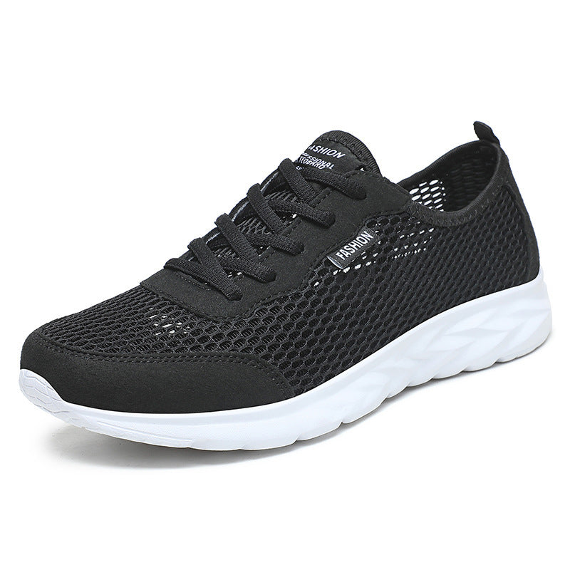 Summer Men's Shoes Sports Mesh Viscose Shoes Round Toe Casual Shoes