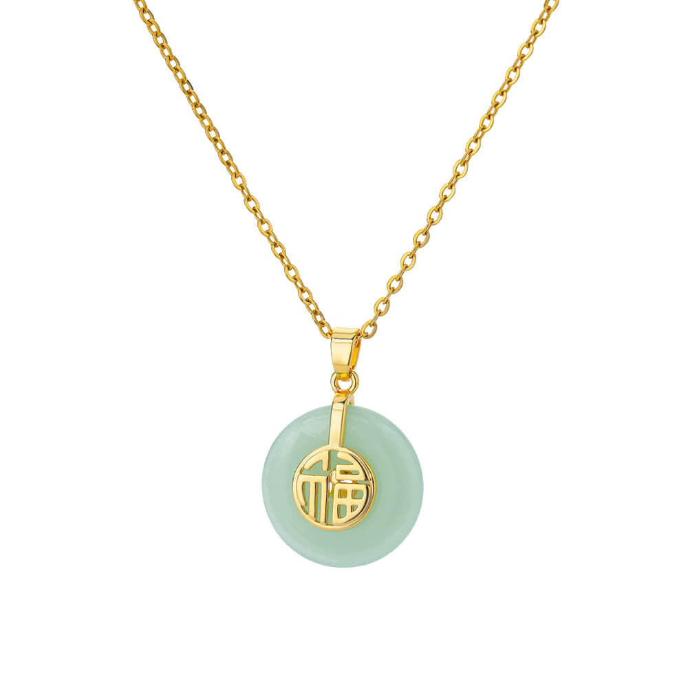 High-grade Oval Cat's Eye Pendant Titanium Steel Necklace