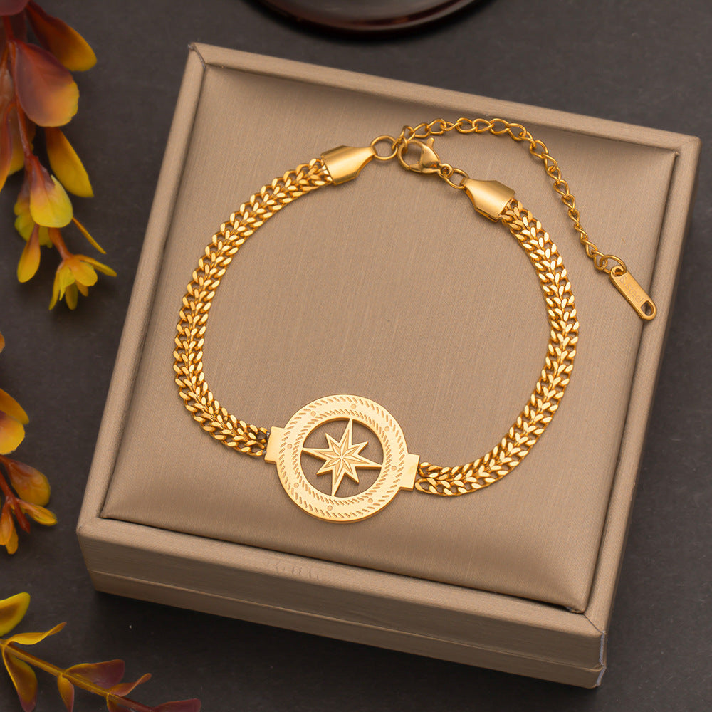 Stainless Steel Scale Bracelet Female Trend Flower Lucky Tree