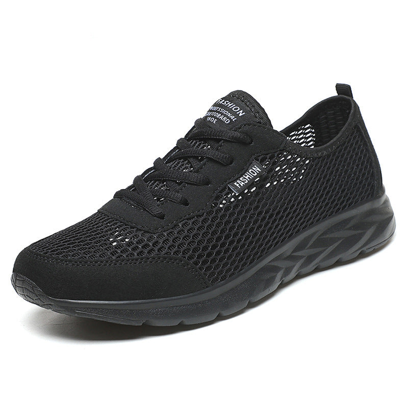 Summer Men's Shoes Sports Mesh Viscose Shoes Round Toe Casual Shoes